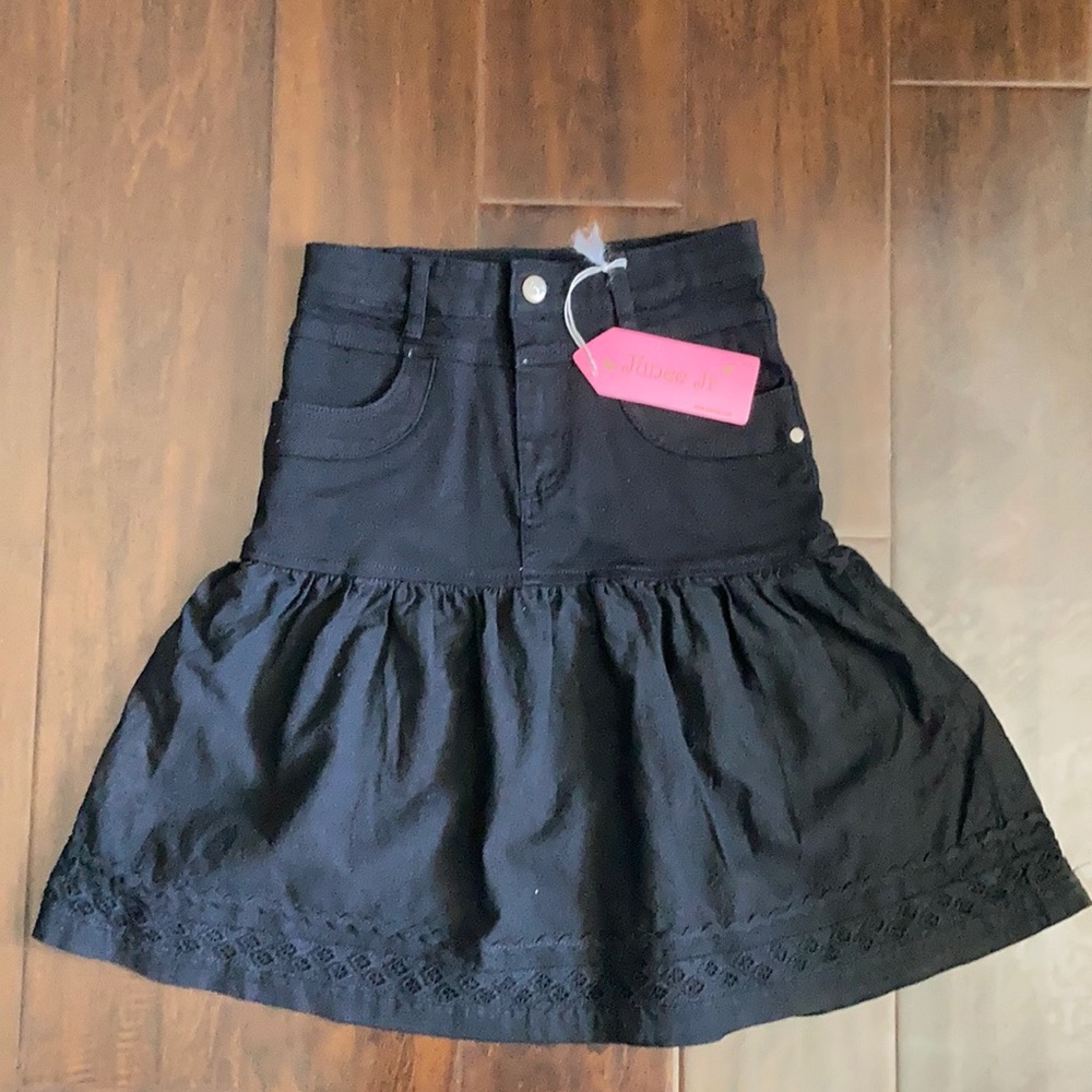 Junee Jr Black Denim Skirt